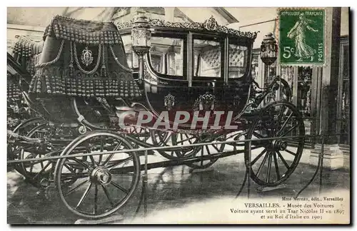 Cartes postales Versailles Musee des voitures Voiture ayant servi au Tsar Nicolas II en 1897 et au roi d&#39Ital