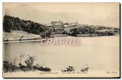 Cartes postales Hendaye Plage La baie de Chingoudy