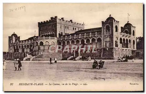 Cartes postales Hendaye Le casino vu de la plage