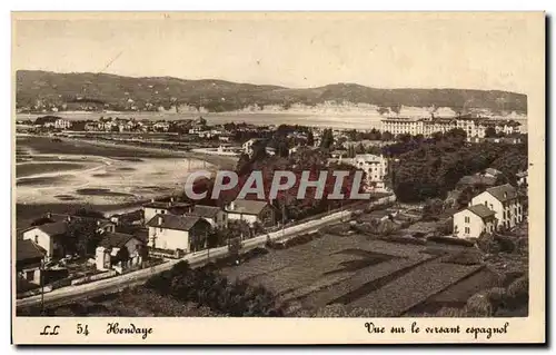 Ansichtskarte AK Hendaye Vu sur le versant espagnol