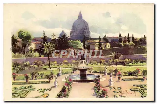 Ansichtskarte AK Italie Italia Roma Giardini Vaticani La Cupola da salone ottagono della nuova Pinacoteca