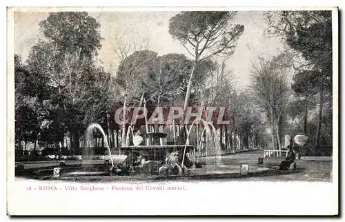 Ansichtskarte AK Italie Italia Roma Villa Borghese Fontana di CAvalii Marini