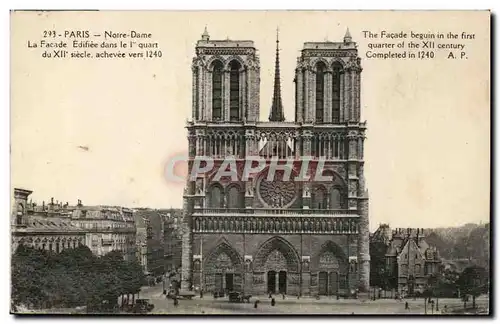 Cartes postales Paris Notre Dame