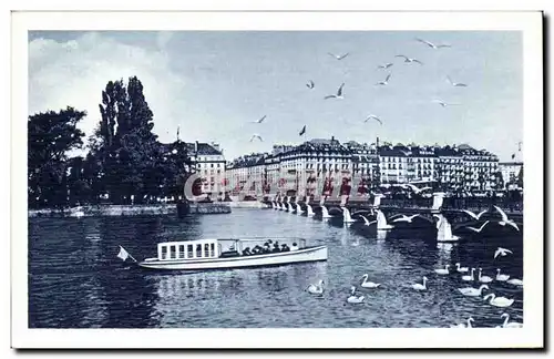 Cartes postales moderne Suisse Geneve Pont du Mont Blanc