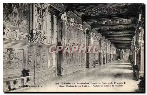 Cartes postales Palais de Fontainebleau Galerie de Francois 1er