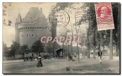 Cartes postales Bruxelles Boulevard et porte de Hal