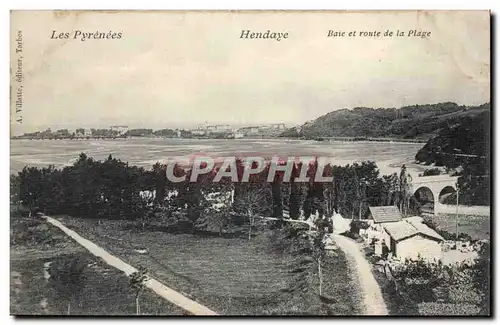 Cartes postales Hendaye Baie et route de la plage