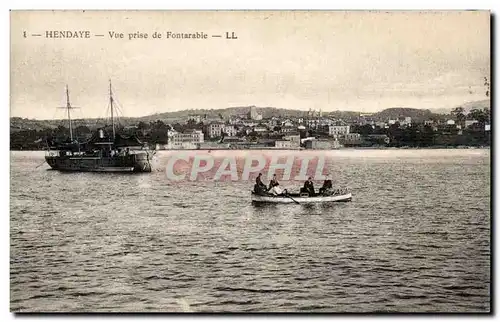 Ansichtskarte AK Hendaye Vue prise de Fontarabie