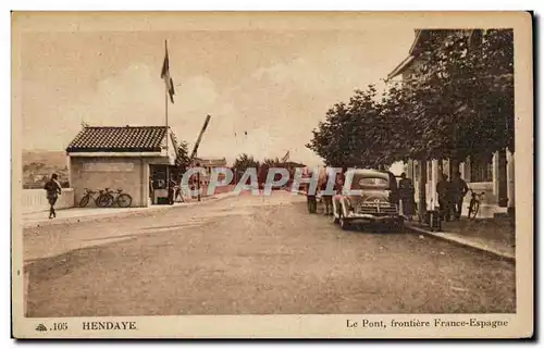 Ansichtskarte AK Hendaye Le pont Frontiere France Espagne