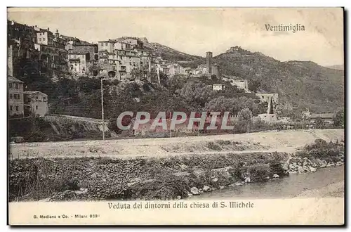 Cartes postales Italie Italia VEntimiglia Veduta dei dintorni della chiesa di S Michele