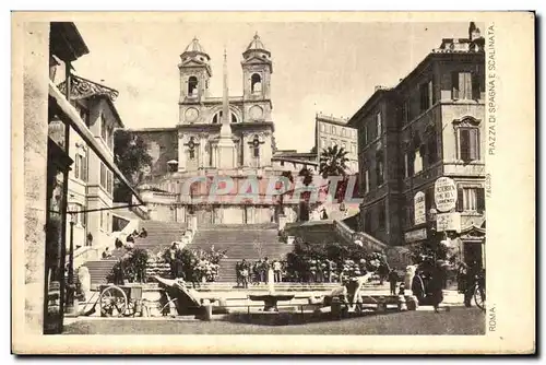 Cartes postales Italie Italia Roma Piazza si Spagna e Scalinata