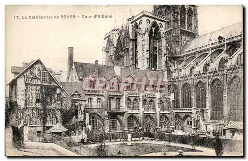 Rouen Cartes postales CAthedrale Cour d&#39Albane