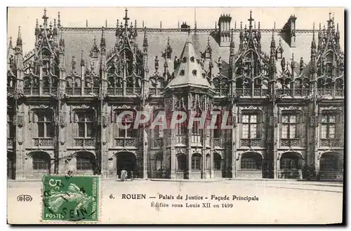 Rouen Cartes postales Palais de justice Facade principale