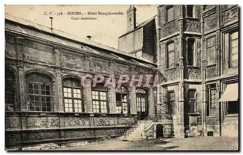 Rouen Cartes postales Hotel Bourgtheroulde Cour interieure