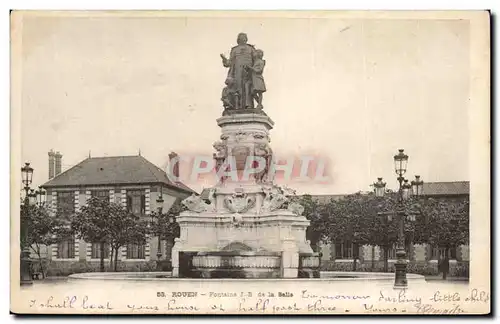 Rouen Cartes postales Fontaine JB de la Salle