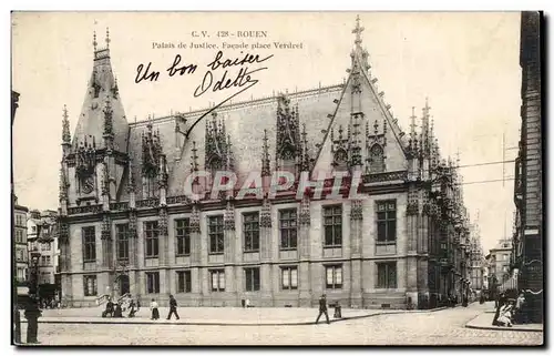 Rouen Cartes postales Palais de justice Facade place Verdrel