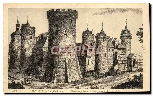 Rouen Ansichtskarte AK Le chateau de Philippe Auguste edifie en 1204