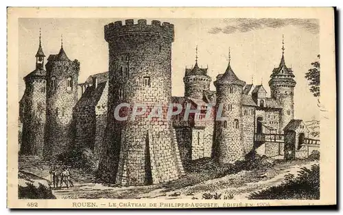 Rouen Cartes postales Le chateau de Philippe Auguste edifie en 1204