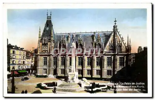 Rouen Ansichtskarte AK Palais de justice et le monument aux morts pour la patrie par Real de Sarte