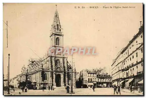 Rouen Cartes postales Place de l&#39eglise Saint Sever