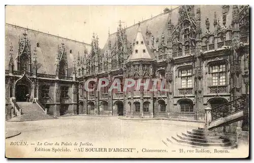 Rouen Cartes postales La cour du palais de justice