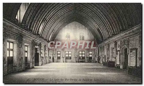 Rouen Cartes postales La salle des Pas perdus du palais de justice