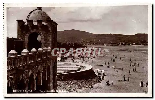 Cartes postales Hendaye Vue d&#39ensemble de la plage