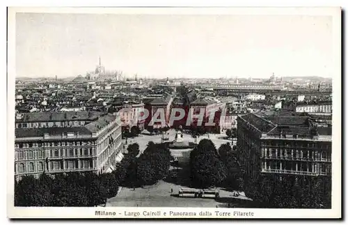 Ansichtskarte AK Italie Italia Roma Milano Cairoli e Panorama dalla Torre Filarete