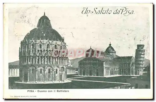 Ansichtskarte AK Italie Italie Pisa Duomo con il Battistero