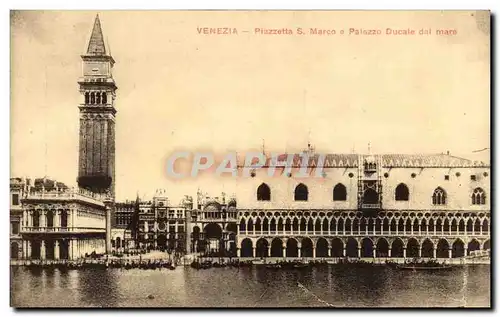 Ansichtskarte AK Italie Italie Venezia Piazzetta S MArco e palazzo Ducale dal Mare