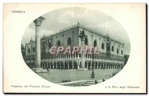 Cartes postales Italie Italie Venezia Piazzetta col Palazzo Ducale e la Riva degli Schiavoni