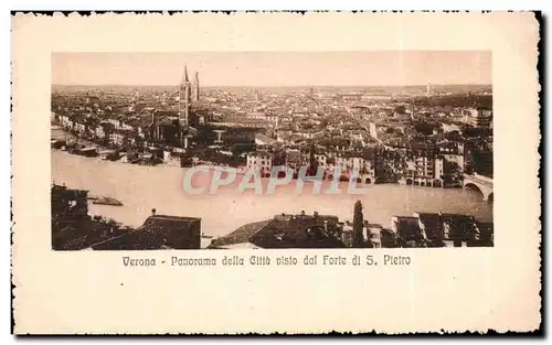 Cartes postales Italie Italie Verona Panorama della Citta visto dal Forte di S Pietro