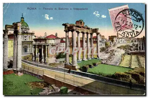 Cartes postales Italie Italie Roma Rempio di Saturno e Vespasiano