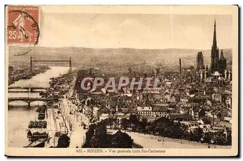 Cartes postales Rouen Vue generale (cote Ste Catherine)