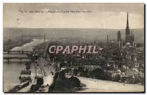 Cartes postales Rouen Vue generale prise Cote Ste Catherine