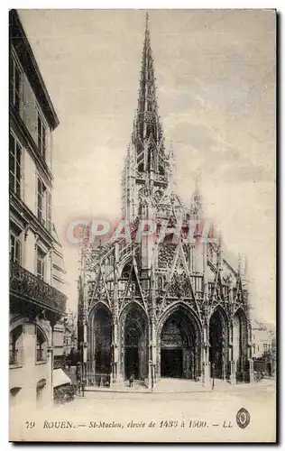 Cartes postales Rouen St maclou elevee de 1433 a 1500