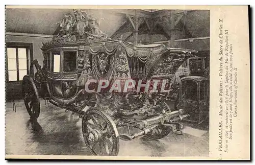 Cartes postales Versailles Musee des voitures Voiture du sacre de Charles X