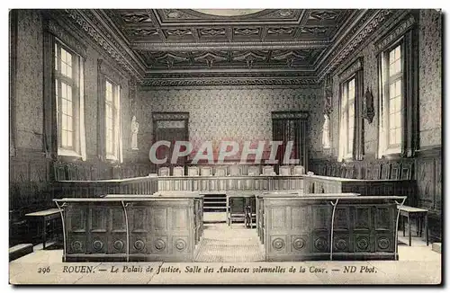 Ansichtskarte AK Rouen Le palais de justice Salle des audiences solenelles de al cour