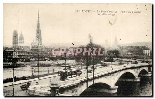 Cartes postales Rouen Le pont Corneille Vue a vol d&#39oiseau