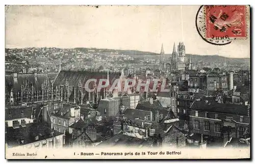 Ansichtskarte AK Rouen Panorama pris de la tour du beffroi