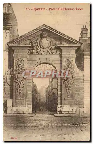 Cartes postales Rouen Porte Guillaume lion