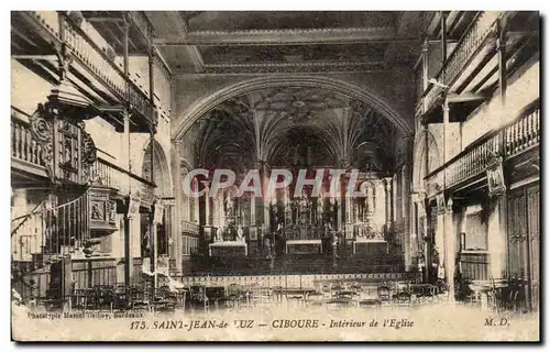 Cartes postales St Jean de Luz Cibourre Interieur de l&#39eglise