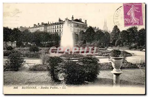 Ansichtskarte AK Bayonne Jardin public