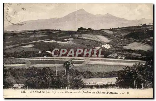 Ansichtskarte AK Hendaye La Rhune vue des jardins du chateau dAbbadia