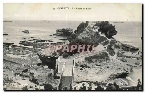 Ansichtskarte AK Biarritz La roche de Basta