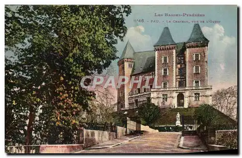 Cartes postales Pau le chateau Vu de l&#39ouest