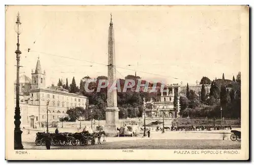 Cartes postales Italie Italia Roma Piazza del Popolo e pincio