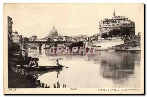 Ansichtskarte AK Italie Italia Roma Castel Angelo Veduta Antica