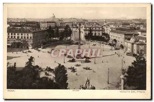 Cartes postales Italie Italia Roma Veduta dal Pincio