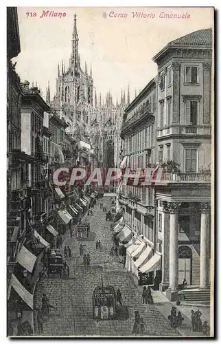 Cartes postales Italie Italia Milano Corso Vittorio Emanuele